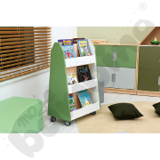 Image de Quadro étagère-bibliothèque double face, olive pastel