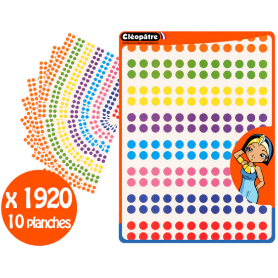 Image de Gommettes adhésives rondes 9mm, les 1920
