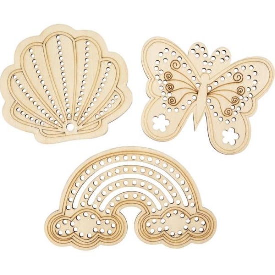 Image de Formes en bois à enfiler, les 24