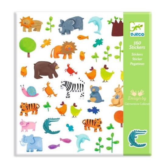 Image de Gommettes thématiques – animaux, pochette de 160