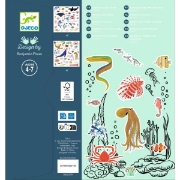 Image de Gommettes thématiques métallisées – océan, pochette de 160