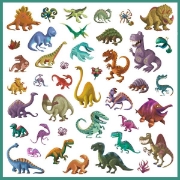 Image de Gommettes thématiques – dinosaures, pochette de 160