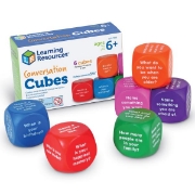 Image de Conversation cubes set – 6 foam cubes with questions