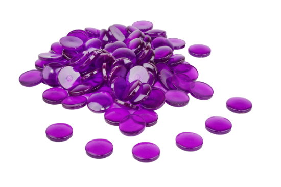 Image de Pierres translucides violettes Ø 20 mm – 100 pièces