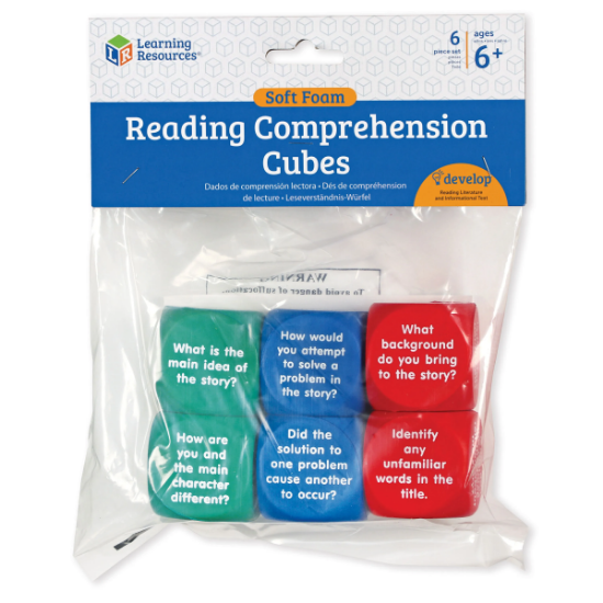 Image de Reading comprehension cubes – set of 6 foam dice