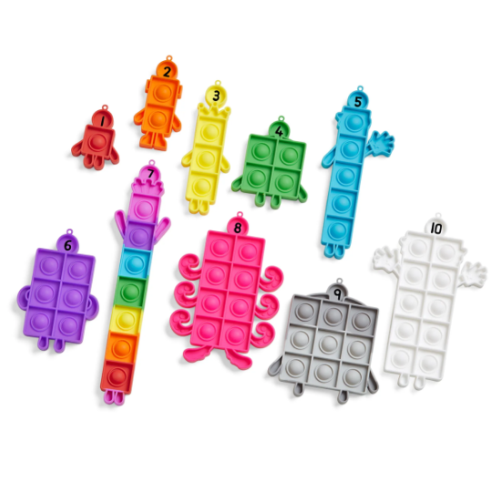 Image de Numberblocks - poppers à bulles sensoriels, lot de 10