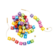 Image de Perles en bois lettres, les 63 pièces