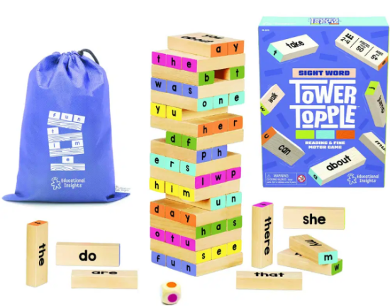 Image de Sight word tower topple™ – sight word game with blocks
