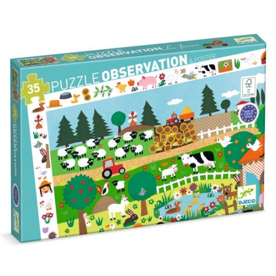 Image de Puzzle observation - La ferme - 35 pcs