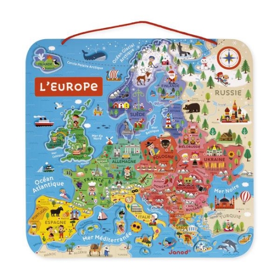 Image de Puzzle carte d’Europe, 40 pièces magnétiques