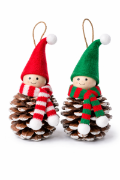 Image de Mini écharpes tricotées, lot de 12