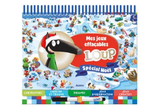 Image de Mes jeux effaçables loup - spécial Noël