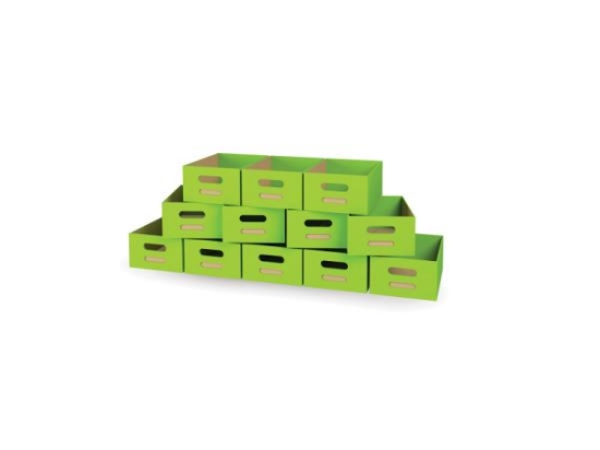 Image de 12 grands bacs en MDF - Vert