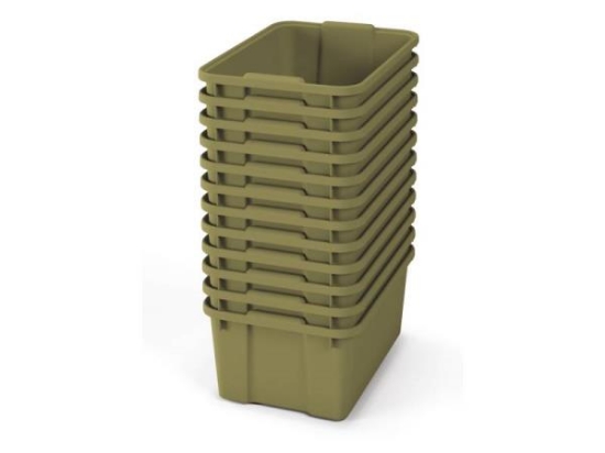 Image de Grands bacs en plastique - vert clair éco - 12