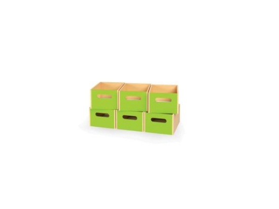 Image de 6 grands bacs en bois Green