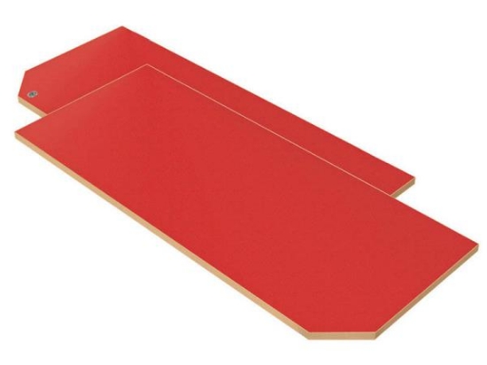 Image de CLASSICAL Portes hautes de rangement avec serrure X rouge