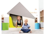 Image de Cubo. Maison cachette apaisante gris-blanc