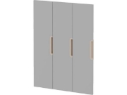 Image de Portes avec poignée pour vestiaire Vita 3 - gris