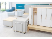 Image de Portes avec poignée pour vestiaire Vita 3 - gris