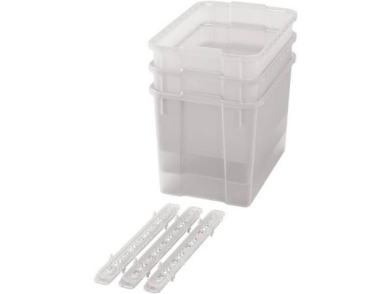 Image de Bacs en plastique extra grands avec glissières - transparent - 03