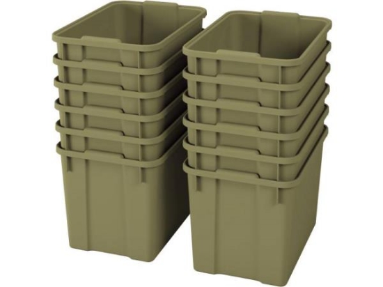 Image de Bacs en plastique extra grands Optima - vert clair éco - 12