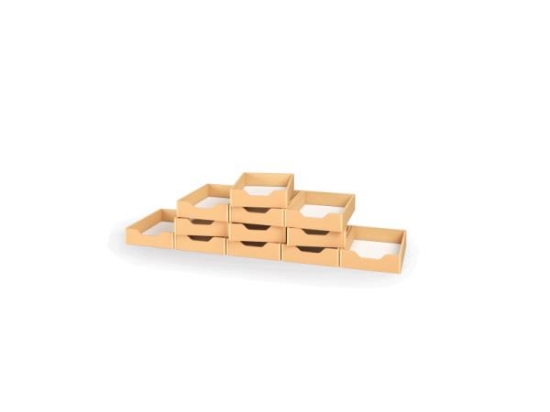 Image de 12 petits bacs en bois - Eko