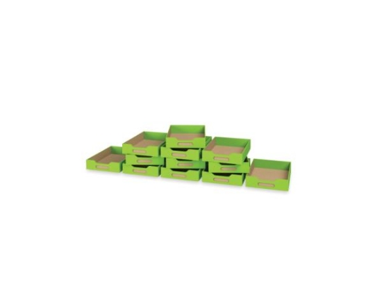 Image de 12 petits bacs en MDF - vert