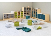 Image de Petits bacs en plastique avec glissières - eco bleu-vert - 12