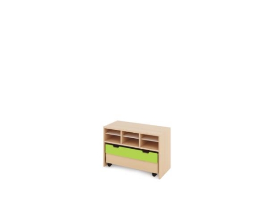 Image de Meuble de rangement S avec compartiments + bac - Vert
