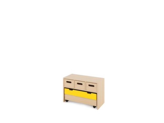 Image de Meuble de rangement S avec bacs en MDF profonds + bac - Eko