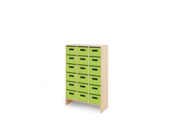Image de Meuble de rangement XL avec bacs profonds en bois - Vert