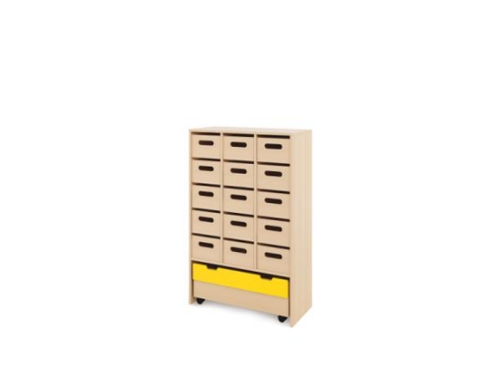 Image de Meuble de rangement XL avec bacs en bois profonds + bac - Eko