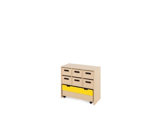 Image de Meuble de rangement M avec bacs en bois profonds + bac - Eko