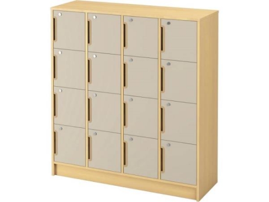 Image de Meuble de rangement Optima 122 avec portes et serrure - Sable