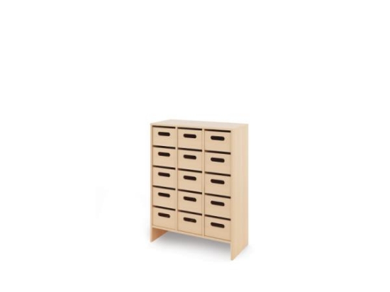 Image de Meuble de rangement X avec bacs en MDF profonds - Eko