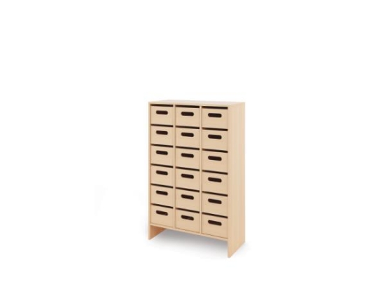 Image de Meuble de rangement XL avec bacs profonds en bois - Eko