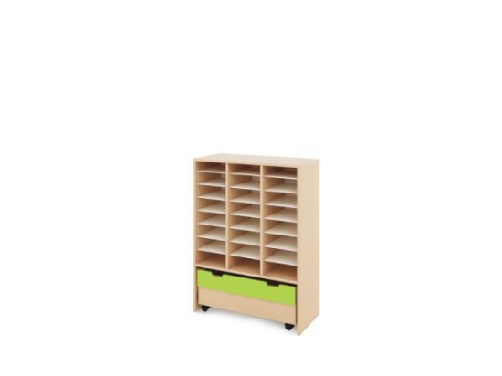 Image de Meuble de rangement X à compartiments + conteneur - Vert