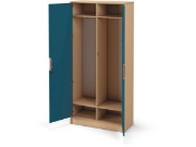 Image de Armoire-penderie haute 92 avec portes et serrure - bleu émeraude