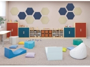 Image de Panneau mural acoustique trapézoïdal - Beige