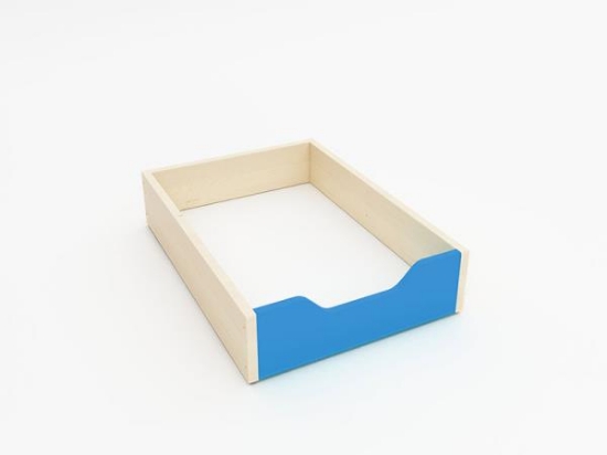 Image de Bac en bois peu profond bleu