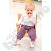 Image de Chaise en bois avec accoudoirs + barre anti-glisse H 21 cm