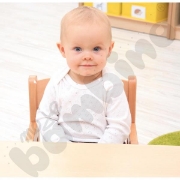 Image de Chaise en bois avec accoudoirs + barre anti-glisse H 21 cm