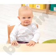 Image de Chaise en bois avec accoudoirs + barre anti-glisse H 21 cm