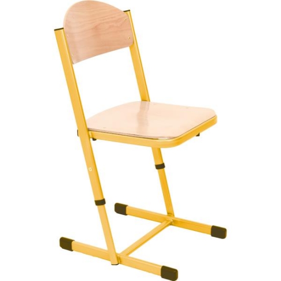 Image de Chaise en T, réglable, taille 6-7, moutarde