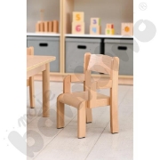 Image de Chaise en bois avec accoudoirs H 21 cm