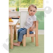 Image de Chaise en bois avec accoudoirs H 21 cm