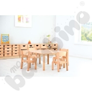 Image de Chaise en bois avec accoudoirs H 21 cm