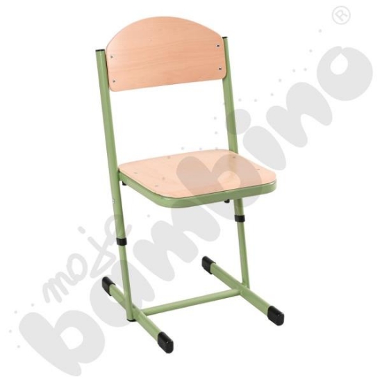 Image de Chaise en T, réglable, taille 5-6, vert olive