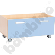 Image de Bac de rangement sur roulettes bleu clair