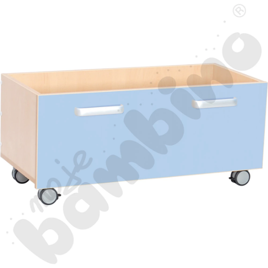 Image de Bac de rangement sur roulettes bleu clair